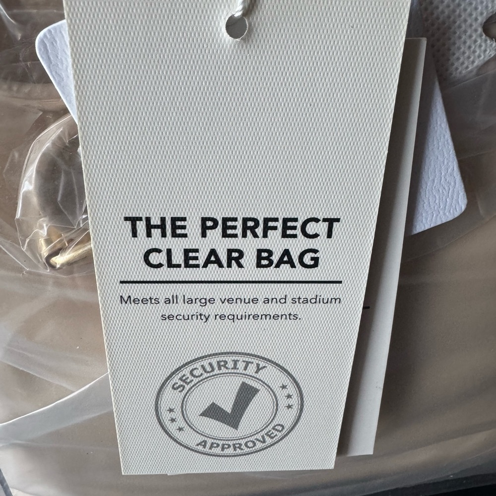 MMS Design Studio Clear Tote with Bag-in-Bag Insert - Cream - Picture 8 of 14